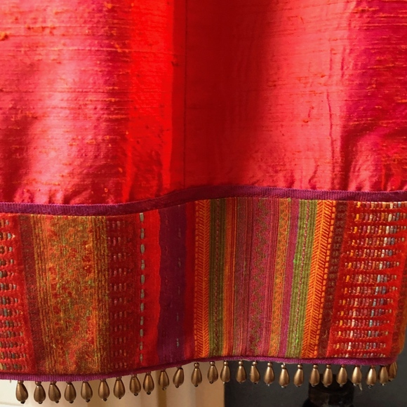 Vintage Raw Silk Blend Geometrie Dresses - Picture 5 of 10